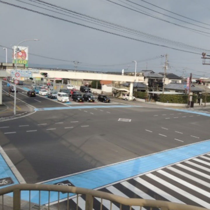 交差点内のカラー化
