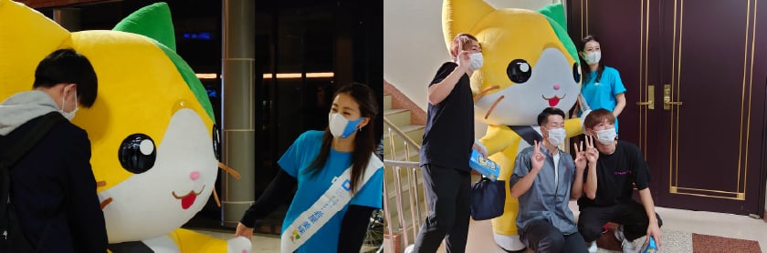 若者へ交通安全を呼びかけ